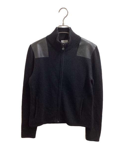 AKRIS（アクリス）AKRIS (アクリス) カシミヤ混ドライバーズニット ブラック サイズ:38の古着・服飾アイテム