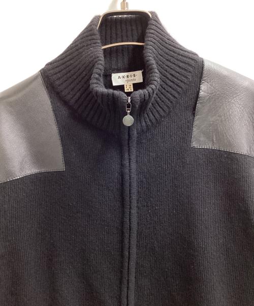 AKRIS（アクリス）AKRIS (アクリス) カシミヤ混ドライバーズニット ブラック サイズ:38の古着・服飾アイテム
