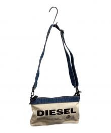 DIESEL（ディーゼル）の古着「キャンバス×デニム切替ショルダーバッグ」｜アイボリー