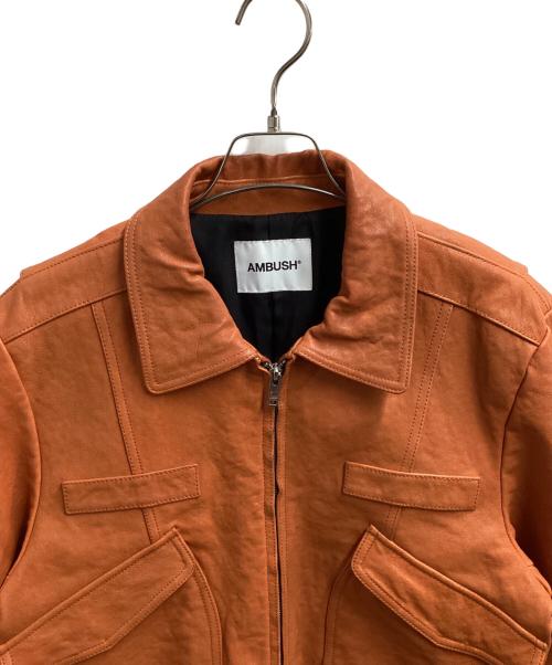 AMBUSH（アンブッシュ）AMBUSH (アンブッシュ) シープレザージャケット　/　12111795　/　19AW ネイビー サイズ:2の古着・服飾アイテム