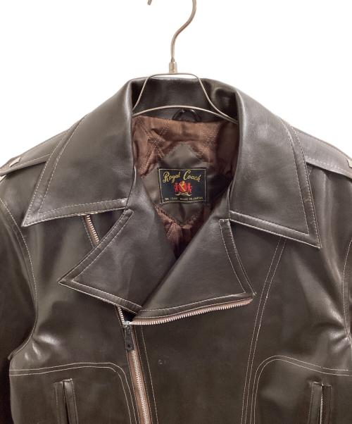 ROYAL COACH（ロイヤルコーチ）ROYAL COACH (ロイヤルコーチ) レザージャケット ブラウン サイズ:Lの古着・服飾アイテム