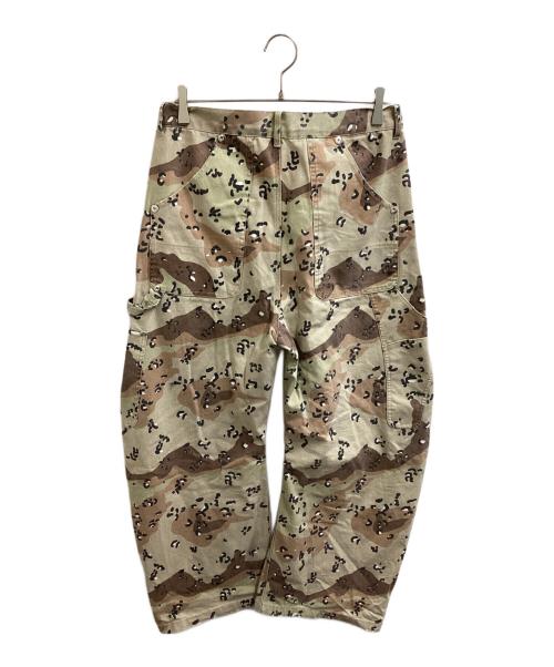 CONZ（コンズ）CONZ (コンズ) CAMO DUCK DOUBLE KNEE CURVED LEG PANTS / カモダックダブルニーカーブドレグパンツ ベージュ サイズ:2の古着・服飾アイテム