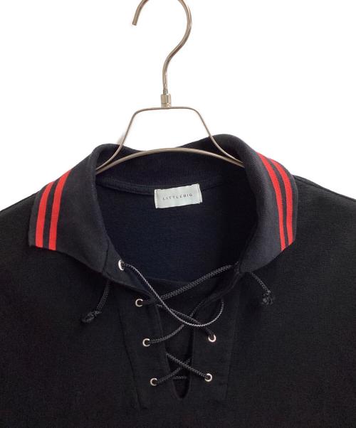 LITTLEBIG（リトルビッグ）LITTLEBIG (リトルビッグ) SS Lace Up Polo SH ブラック サイズ:Sの古着・服飾アイテム