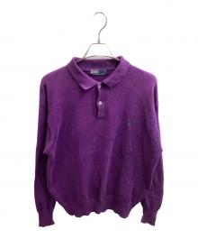POLO RALPH LAUREN（ポロ・ラルフローレン）の古着「ニットポロシャツ」｜パープル