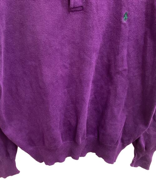 POLO RALPH LAUREN（ポロ・ラルフローレン）POLO RALPH LAUREN (ポロ・ラルフローレン) ニットポロシャツ パープル サイズ:Lの古着・服飾アイテム