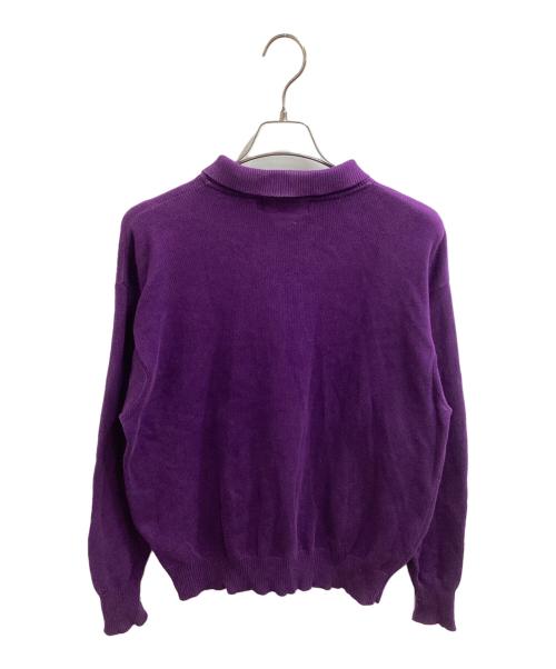 POLO RALPH LAUREN（ポロ・ラルフローレン）POLO RALPH LAUREN (ポロ・ラルフローレン) ニットポロシャツ パープル サイズ:Lの古着・服飾アイテム