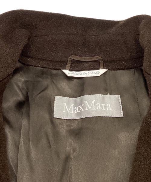 MaxMara（マックスマーラ）MaxMara (マックスマーラ) バージンウール ダブルチェスターコート / 銀タグ ブラウン サイズ:40の古着・服飾アイテム