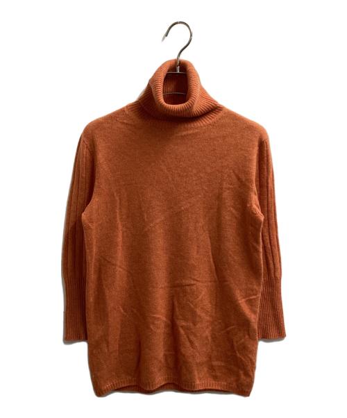 Agnona（アニオナ）Agnona (アニオナ) カシミヤタートルネックニット オレンジ サイズ:42の古着・服飾アイテム