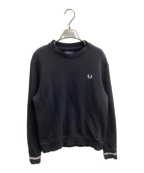 FRED PERRY（フレッドペリー）FRED PERRY (フレッドペリー) クルーネックスウェット ブラック サイズ:Mの古着・服飾アイテム