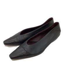 BOTTEGA VENETA（ボッテガベネタ）の古着「アーモンド スクエアトゥフラットパンプス　/　608872」｜6