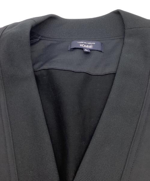 COMME des GARCONS HOMME（コムデギャルソン オム）COMME des GARCONS HOMME (コムデギャルソン オム) 綿ナイロン裏毛ジャージカーディガン / HQ-T007 ブラック サイズ:Lの古着・服飾アイテム