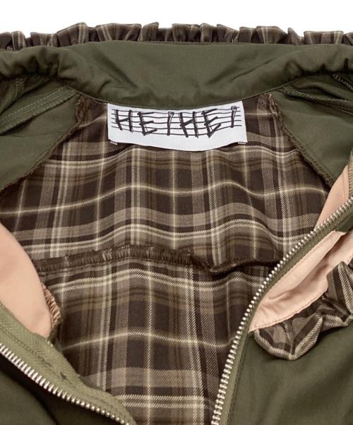 HEIHEI（ヘイヘイ）HEIHEI (ヘイヘイ) トラックナイロンフリルドレス ブラウン サイズ:表記なしの古着・服飾アイテム