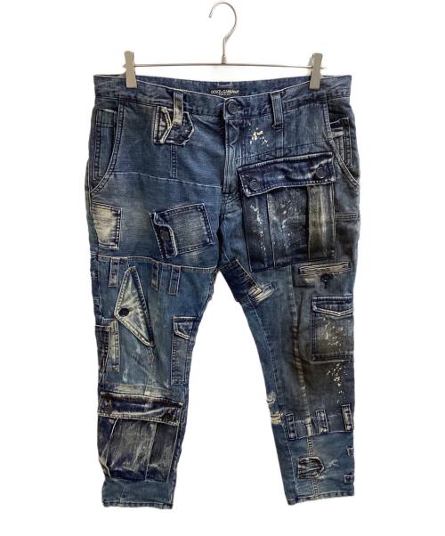 DOLCE & GABBANA（ドルチェ＆ガッバーナ）DOLCE & GABBANA (ドルチェ＆ガッバーナ) 多重ポケットデニムパンツ / G3CZAP/G9N20 インディゴ サイズ:44の古着・服飾アイテム