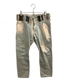 DSQUARED2（ディースクエアード）の古着「多重ベルトループ加工デニム」｜ベージュ