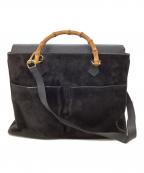 GUCCIグッチ）の古着「スウェード2WAYバッグ　/　002・2855・0322・0」｜ブラック