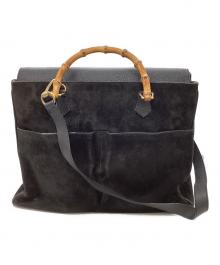 GUCCI（グッチ）の古着「スウェード2WAYバッグ　/　002・2855・0322・0」｜ブラック