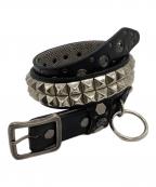 KMRIIケムリ）の古着「スタッズベルト」｜ブラック×シルバー