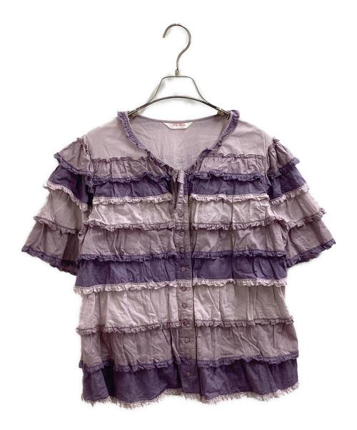PINK HOUSE（ピンクハウス）PINK HOUSE (ピンクハウス) フリルブラウス パープル サイズ:-の古着・服飾アイテム