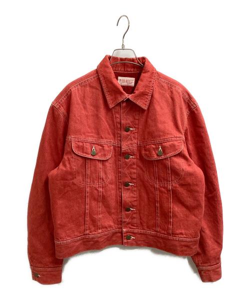 PINK HOUSE（ピンクハウス）PINK HOUSE (ピンクハウス) バックロゴデニムジャケット レッド サイズ:表記なしの古着・服飾アイテム