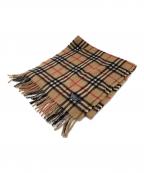 Burberry'sバーバリーズ）の古着「カシミヤノバチェック柄マフラー」｜ブラウン