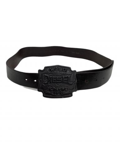 中古・古着通販】DIESEL (ディーゼル) レザーベルト ブラック サイズ