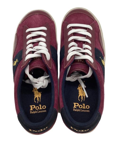 POLO RALPH LAUREN（ポロ・ラルフローレン）POLO RALPH LAUREN (ポロ・ラルフローレン) ローカットスニーカー レッド サイズ:23.5cmの古着・服飾アイテム