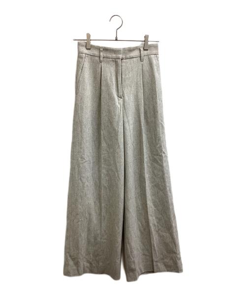 BALLSEY（ボールジィ）BALLSEY (ボールジィ) メランジカルゼ タックワイドパンツ グレー サイズ:34の古着・服飾アイテム