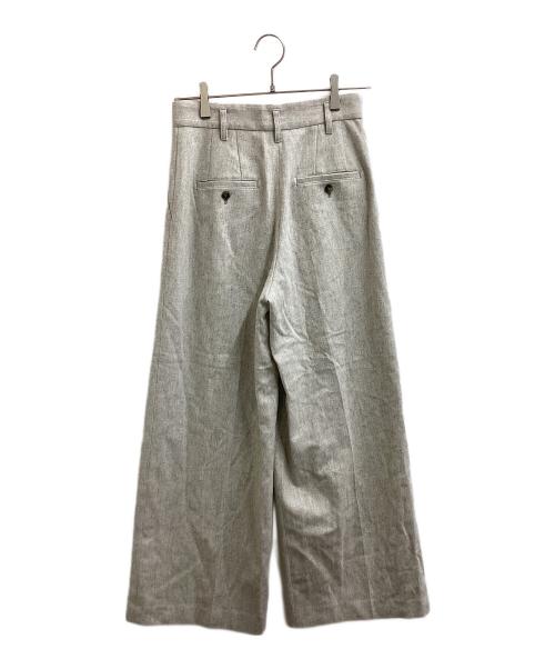 BALLSEY（ボールジィ）BALLSEY (ボールジィ) メランジカルゼ タックワイドパンツ グレー サイズ:34の古着・服飾アイテム
