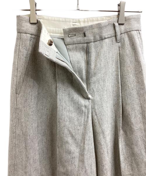 BALLSEY（ボールジィ）BALLSEY (ボールジィ) メランジカルゼ タックワイドパンツ グレー サイズ:34の古着・服飾アイテム