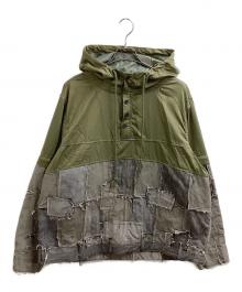mnml（ミニマル）の古着「パッチワークジャケット」｜オリーブ