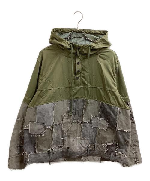 mnml（ミニマル）MNML (ミニマル) パッチワークジャケット オリーブ サイズ:XLの古着・服飾アイテム