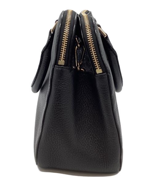 TORY BURCH（トリーバーチ）TORY BURCH (トリーバーチ) レザーハンドバッグ ブラックの古着・服飾アイテム