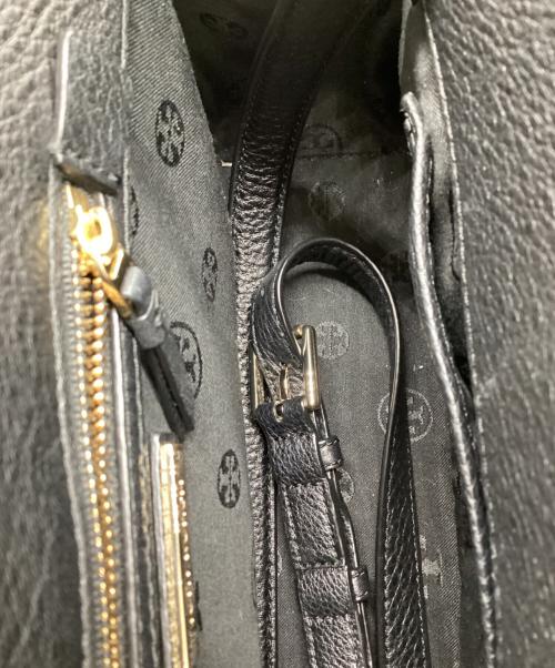 TORY BURCH（トリーバーチ）TORY BURCH (トリーバーチ) レザーハンドバッグ ブラックの古着・服飾アイテム