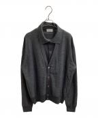 LEMAIREルメール）の古着「DOUBLE LAYER CARDIGAN / レイヤードニットカーディガン / M 213 KN319 LK087」｜グレー