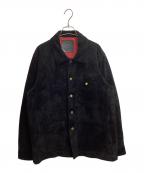 TRASH BREEDS TRASH×CRAFSORTトラッシュブリーズトラッシュ×クラフソート）の古着「SUEDE COVERALL / スエードカバーオール」｜ブラック
