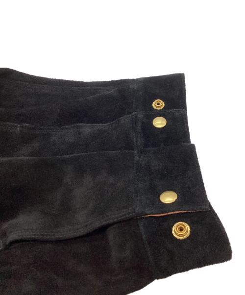 TRASH BREEDS TRASH（トラッシュブリーズトラッシュ）TRASH BREEDS TRASH (トラッシュブリーズトラッシュ) CRAFSORT (クラフソート) SUEDE COVERALL / スエードカバーオール ブラック サイズ:Lの古着・服飾アイテム