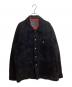 TRASH BREEDS TRASH（トラッシュブリーズトラッシュ）の古着「SUEDE COVERALL / スエードカバーオール」｜ブラック