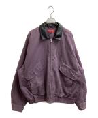 SUPREMEシュプリーム）の古着「24AW LEATHER COLLAR UTILITY JACKET」｜パープル