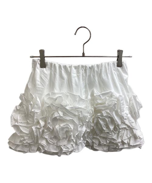 eimy istoire（エイミーイストワール）eimy istoire (エイミーイストワール) フラワーモチーフミニスカート / 1125321085 ホワイト サイズ:Freeの古着・服飾アイテム