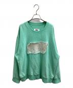 MM6 Maison Margielaエムエムシックスメゾンマルジェラ）の古着「バックロゴスウェットシャツ / Back Logo Sweat / S52GU0041」｜グリーン