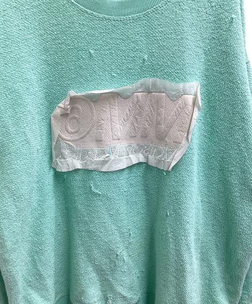 MM6 Maison Margiela（エムエムシックスメゾンマルジェラ）MM6 Maison Margiela (エムエムシックスメゾンマルジェラ) バックロゴスウェットシャツ / Back Logo Sweat / S52GU0041 グリーン サイズ:記載無しの古着・服飾アイテム