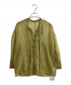 CLANEクラネ）の古着「W FACE SHEER SHIRT」｜オリーブ