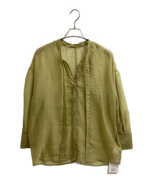 CLANE（クラネ）CLANE (クラネ) W FACE SHEER SHIRT オリーブ サイズ:2の古着・服飾アイテム
