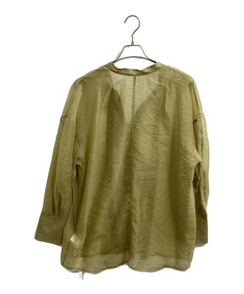 CLANE（クラネ）CLANE (クラネ) W FACE SHEER SHIRT オリーブ サイズ:2の古着・服飾アイテム