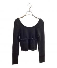 i:e BY OJOS（アイ・イー・バイ・オホス）の古着「FLUID KNIT TOP」｜ブラック