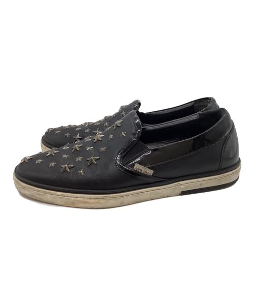 JIMMY CHOO（ジミーチュウ）JIMMY CHOO (ジミーチュウ) スタッズスリッポン ブラック サイズ:41の古着・服飾アイテム