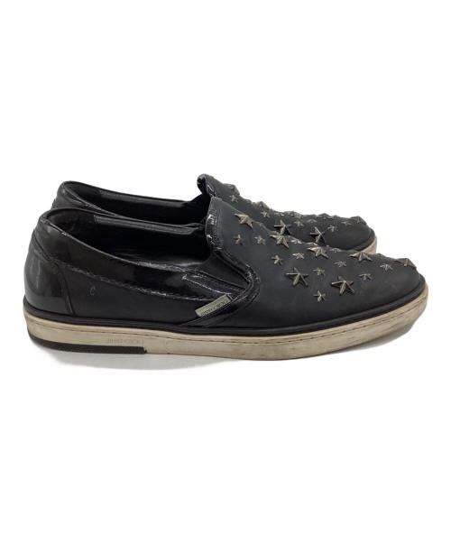 JIMMY CHOO（ジミーチュウ）JIMMY CHOO (ジミーチュウ) スタッズスリッポン ブラック サイズ:41の古着・服飾アイテム