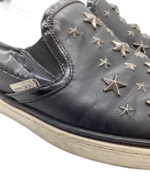 JIMMY CHOO（ジミーチュウ）JIMMY CHOO (ジミーチュウ) スタッズスリッポン ブラック サイズ:41の古着・服飾アイテム