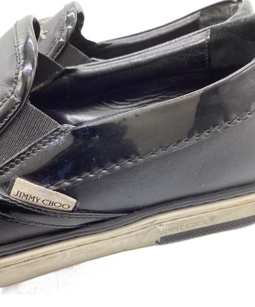 JIMMY CHOO（ジミーチュウ）JIMMY CHOO (ジミーチュウ) スタッズスリッポン ブラック サイズ:41の古着・服飾アイテム