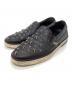 JIMMY CHOO（ジミーチュウ）の古着「スタッズスリッポン」｜ブラック